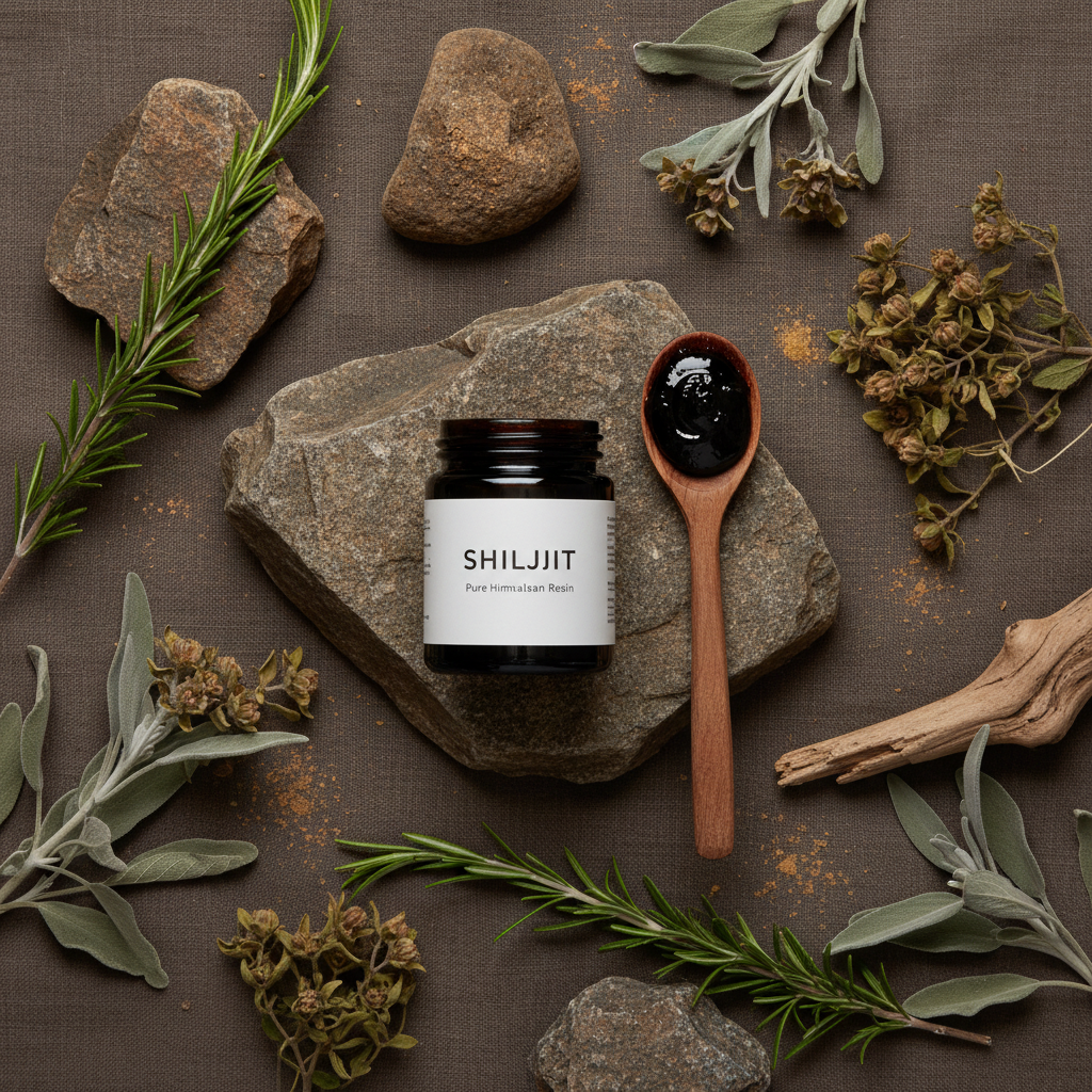 Composition naturelle avec Shilajit