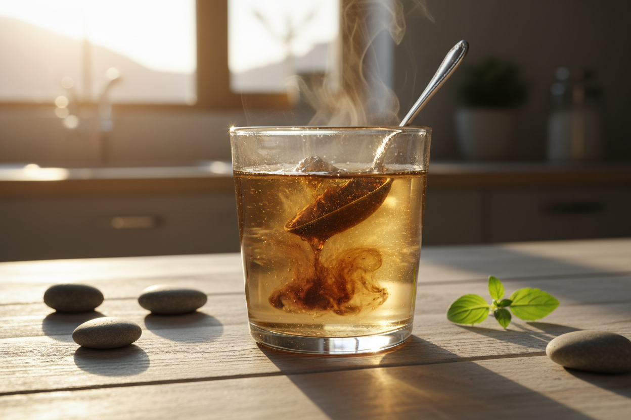 Shilajit dissous dans l'eau